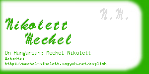 nikolett mechel business card